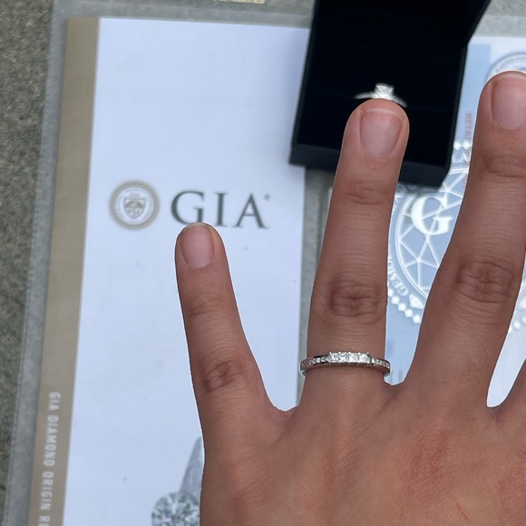 Natural Diamond Engagement and Wedding Ring; 1.20 Karat Natural Diamonds - Picture 6 of 13